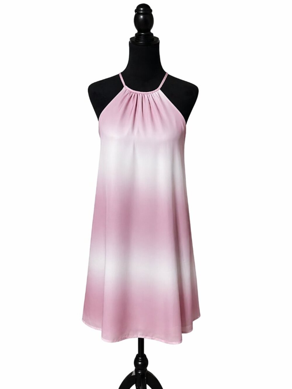 Forever 21 Pink Ombre Halter Dress Flowy Size M